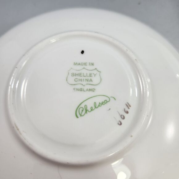 Shelley China Trio Chelsea Pattern # 11399 Lunch Plate Tea Cup Saucer Set AS IS - Picture 8 of 10